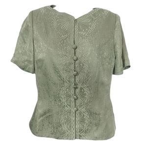 Adriana Papell Vintage Silk Beaded Embroidered Dress Jacket Sz 6